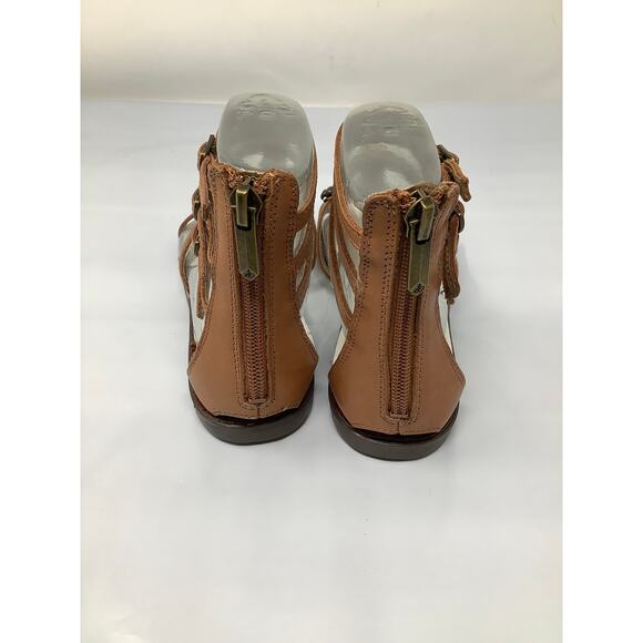 Sam Edelman Womens 6 Tan Ginger Beaded Gladiator Sandals Strappy Leather OS22-15 - Picture 4 of 7